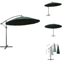 vidaXL Ombrello semaforo verde 3 m palo alluminio - Ombrelloni e tende da sole