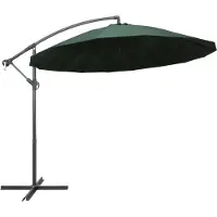 The Living Store Ombrello Ampel verde 3 m palo in alluminio