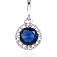 Beneto Ciondolo con zircone blu AGH449 — Ciondolo