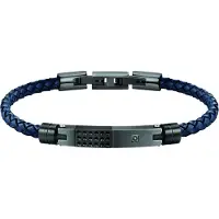 Morellato Men´s blue leather Bracciale Moody SQH21