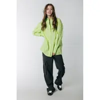 Colourful Rebel Talia Oversized Boyfriend Blouse Neon Lime Taglia: XS | Magliette intime Outlet | Donna | Verde