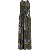 AllSaints Kaya Batu Dress Deep Khaki Green Taglia: 8 | Maxi abiti Outlet | Donna | Marrone