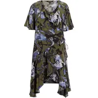 AllSaints Meagan Batu Dress Deep Khaki Green Taglia: 2 | Abiti Midi Outlet | Donna | Marrone