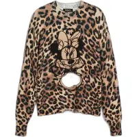 Desigual , maglione animal print Mickey, Donna, Marrone, XS