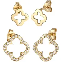 Elli Orecchini oro / trasparente