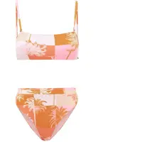 Shiwi Ladies Lola Bikini Set Block Palm Iced Strawberry Pink Taglia: 34 | Bikini Outlet | Donna | Rosa