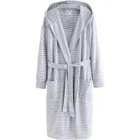 Next Accappatoio lungo grigio / bianco
