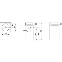 Laufen Living Square vasque, sans trou pour robinet, sans trop-plein, 380x380mm, H8114357161121, H8114357161121