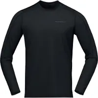Norrøna - Maglione in lana merino - Falketind Equaliserull Long Sleeve M Caviar Black per Uomo - Taglia L - Nero