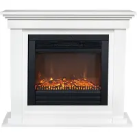 Xaralyn Caminetto elettrico - Flex ELU-HLW - legno bianco - 1400 Watt di riscaldamento - con telecomando - caminetto da incasso incluso - caminetto decorativo