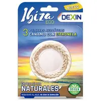 Dexin Braccialetti antizanzare citronella Ibiza 3 unità — Braccialetto antizanzare