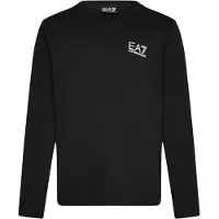 EA7 per ragazzo. 7B000021_AF10378 Maglietta con design nero (4Años= 106cm), Casual, Cotone, Manica lunga, moda per bambini