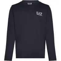 EA7 per ragazzo. 7B000021_AF10378 Maglietta blu navy AF10378 (8Años= 130cm), Casual, Cotone, Manica lunga, moda per bambini