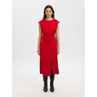 Selected Vestito Midi Donne Rosso 36
