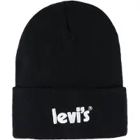 Levi's Unisex Lan Poster Logo Beanie Black Taglia: OS | Accessori Outlet | kids | Nero