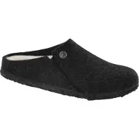 Birkenstock Zermatt Shearling Wool Felt Pantofole (42 - Regular, nero)