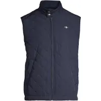 Gant per uomo. 7006341 Gilet giacca a vento trapuntato blu scuro (XXL), Casual, Poliestere, Senza maniche / cinghie, Navy