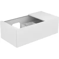 Keuco Mobiletto Edition 11 1050 x 350 x 535 mm a sinistra (apertura 705 mm) con 1 cassettone - vetro tartufo / laccato opaco - 31153140000
