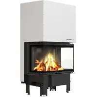 Kratki Camino REGNOR 800/400 8 kW Ø 200 trifacciale, porta autochiudente thermotec nero