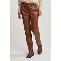 River Woods Brown Vegan Leather Pants Taglia: 38 | Pantaloni di pelle Outlet | Donna