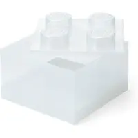 LEGO Mattoncino-contenitore bianco trasparente
