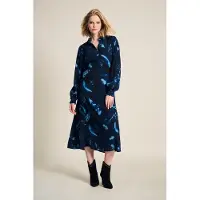 Pom Amsterdam Dress - Feathers And Floral Blue Taglia: 38 | Abiti in T-Shirt Outlet | Donna | Blu