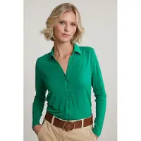 River Woods Green Buttoned V-neck T-shirt Taglia: XS | Magliette intime Outlet | Donna | Verde
