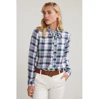 River Woods Green/purple Checked Blouse Fancy Collar Taglia: 46 | Magliette intime Outlet | Donna | Verde