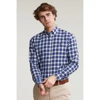 River Woods Custom Fit Checked Shirt Blue/white Taglia: S | Camicie Casual Outlet | Uomo | Blu