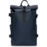 Rains - Zaino da 28 litri - Rolltop Rucksack Large W3 Navy - Blu navy