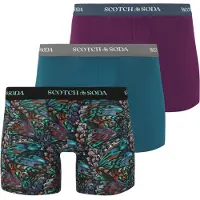Scotch & Soda 3pk Ctn Strtch Bxr Brf-mnl Box Teal Taglia: XXL | Biancheria intima Outlet | Uomo | Ciano