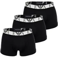 Emporio Armani per uomo. EM000259_AF14131 Set 3 Boxer Logo EA nero (XL), Homewear, Cotone