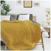 Home Deco Factory Plaid, coperte CHUNKY - Giallo - 120x150 cm