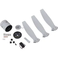 LUCANDE Ventilatore da soffitto Vindur, bianco, DC, silenzioso