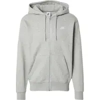 Nike Club BB Full Zip Hoodie Felpa con cappuccio Uomo (S, grigio/blu)