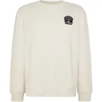 KnowledgeCotton Apparel Loose Sweater With Badge At Chest Maglione Uomo (3XL, beige/bianco)