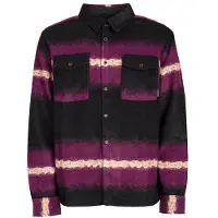 Iriedaily Finnian L/S Shirt Giacca in pile Uomo (M, nero/lilla)