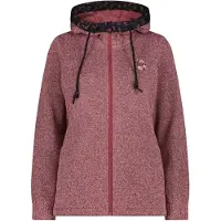 CMP Women's Jacket Fix Hood Jacquard Knitted 35H1656 Giacca in pile Donna (36, marrone)