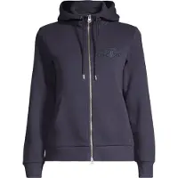 Gant per donna. 4202588 Felpa con cappuccio e zip Tonal Shield blu navy (M), Casual, Cotone