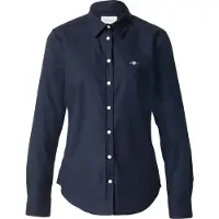 Gant per donna. 4300141 Camicia Oxford Slim Fit elasticizzata blu marino (32), Casual, Cotone, Classico, Manica lunga, Navy
