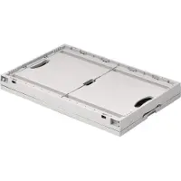 Ringoplast Cassetta pieghevole L600xL400xH323mm capacità 67l grigio chiaro senza coperchio PP maniglie passanti