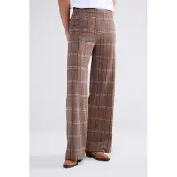 Summum Woman Wide Leg Pants Check Jacquard Caramel Coffee Taglia: XS | Pantaloni Outlet | Donna | Marrone