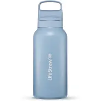 LifeStraw Go Icelandic Blue GOST-1L-ICE Stainless Steel, bottiglia con filtro a 2 fasi, 1L