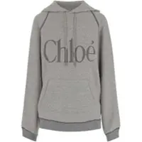 Chloé Felpa in misto cotone con cappuccio
