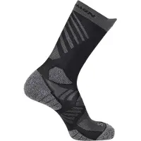 Salomon Aero Crew Calze da running (45-47, grigio/nero)
