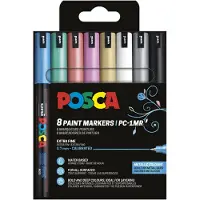 Posca Pennarello Pc1mr Punta Extra Fine Colori Metallici 8 Pz (401653)