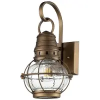Kichler Applique da esterno Bridgeton in ottone Ø 17,8 cm