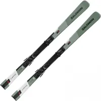 Salomon - Set sci alpino - S/Max 8 + M10 GW L80 2027 in Legno - Taglia 155 cm - Grigio