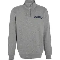 Barbour - Felpa uomo mezza zip in Cotone - Cotes Half Zip Sweatshirt Mid Grey Marl per Uomo in Cotone - Taglia M - Grigio