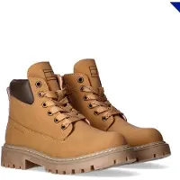Tommy Hilfiger anfibi da bambino con imbottitura a contrasto colore sulla parte alta ocra